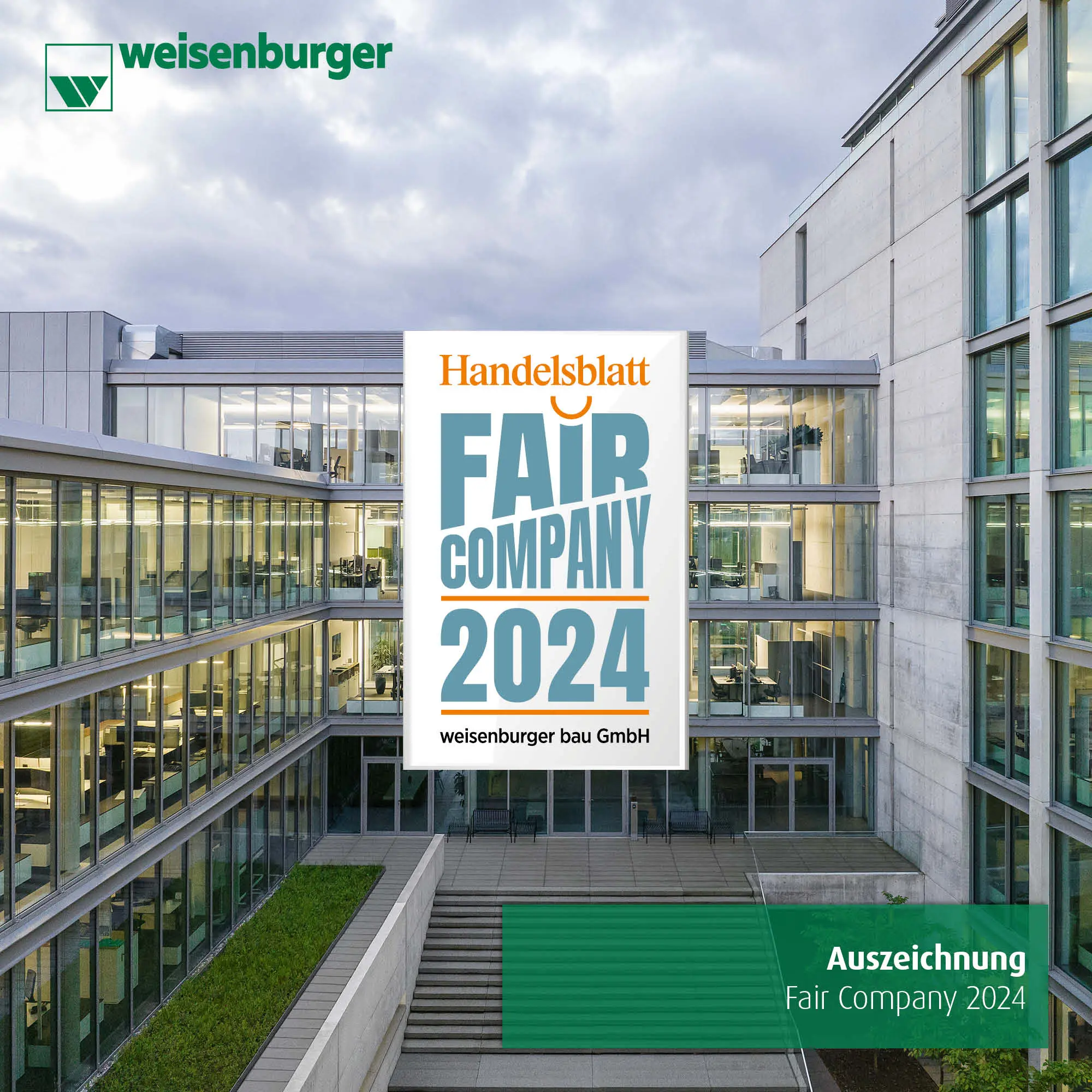 weisenburger Fair Company Auszeichnung 2024 Auszeichnung vom Handelsblatt zur Fair Company 2024