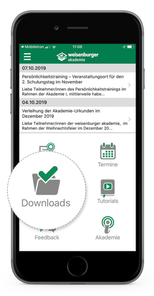 AkademieApp Downloadbereich