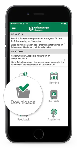 AkademieApp Downloadbereich
