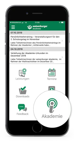 AkademieApp Akademiebereich