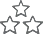 Icon Expertise Drei graue Sterne