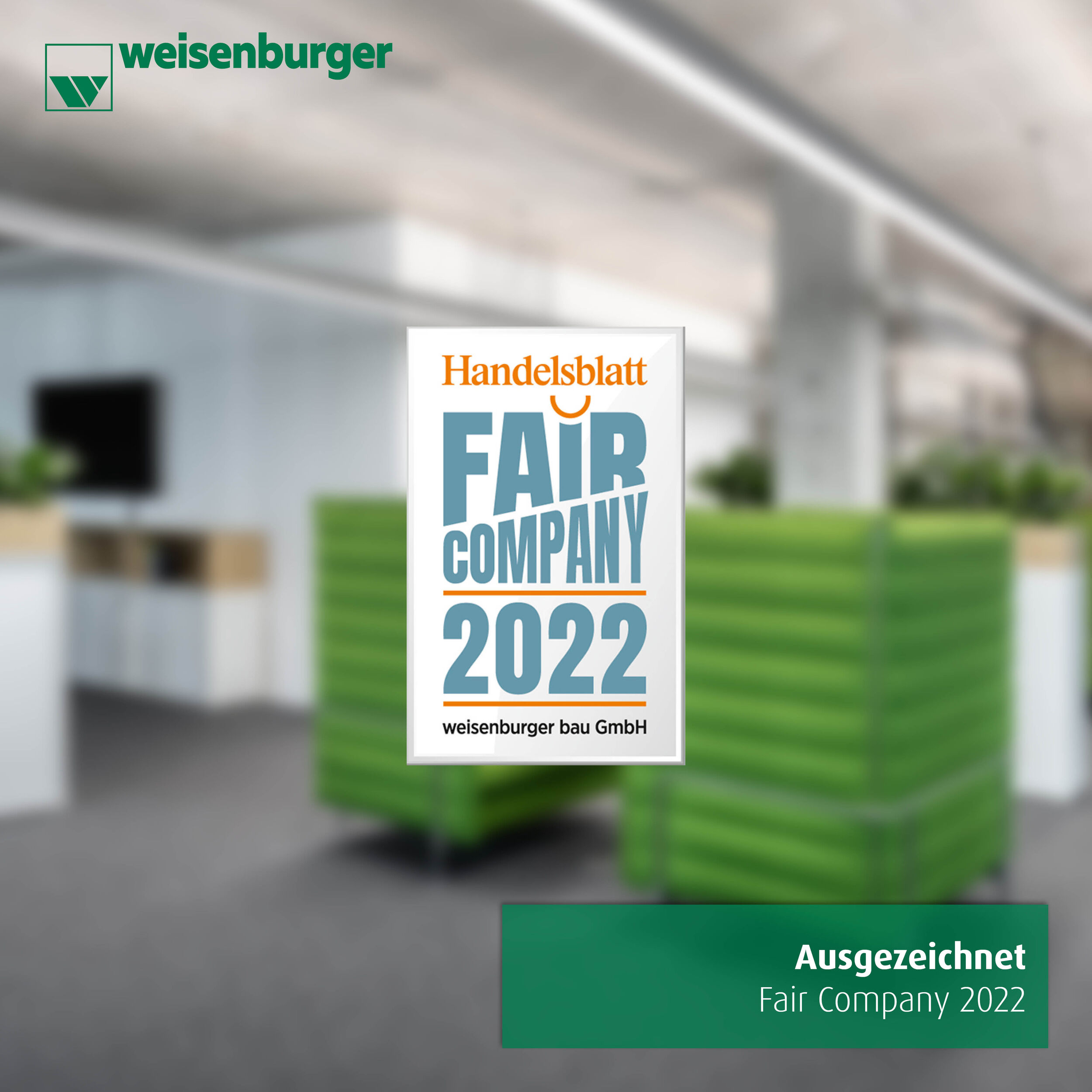 weisenburger als Fair Company ausgezeichnet