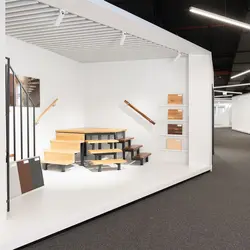 samling_center_baustein_parcours_stairs selection of stairs at the sampling center baustein