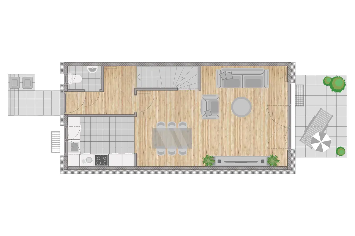 Grundriss-Erdgeschoss-Musterhaus Grundriss Erdgeschoss des weisenburger Musterhauses