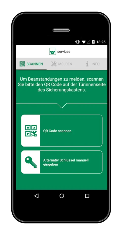 weisenburger-Service-App iPhone mit Screenshot der weisenburger-Service-App